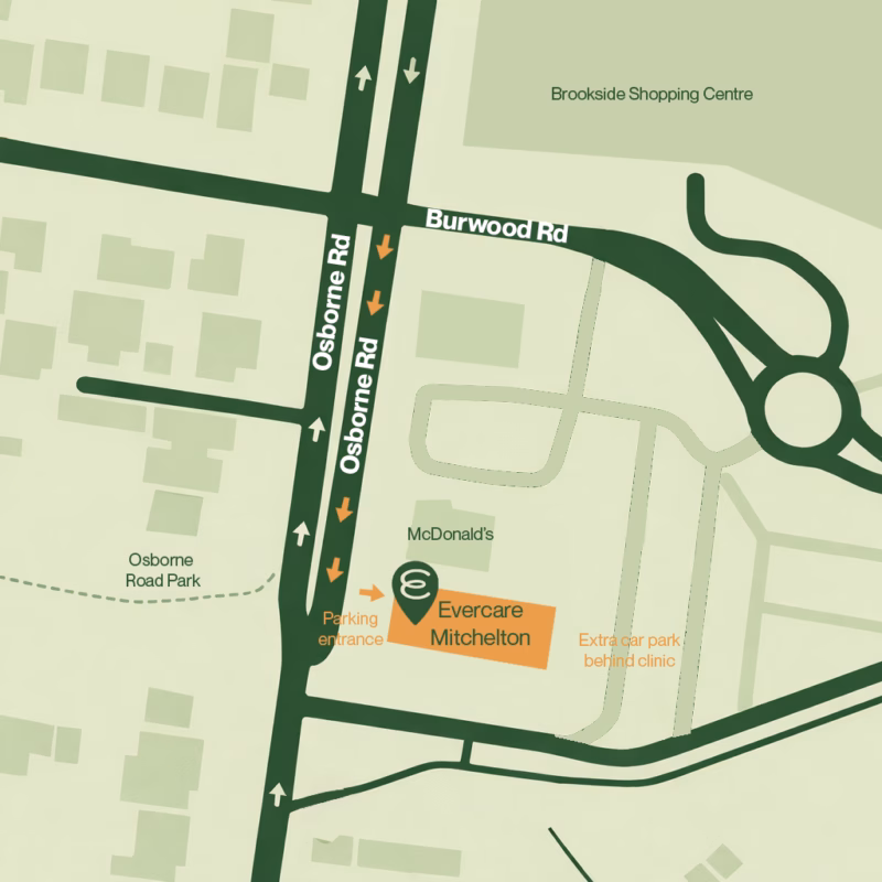 Evercare Mitchelton Map